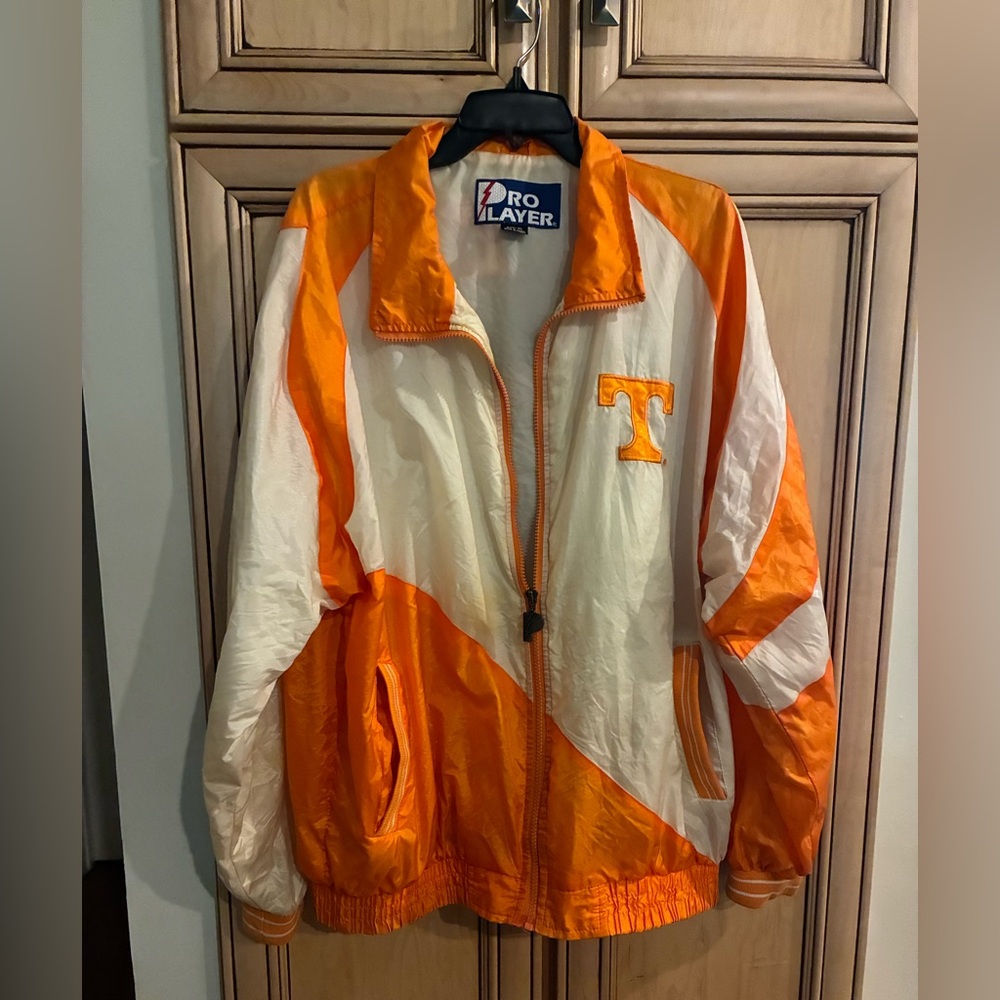 Orange and White UT Windbreaker